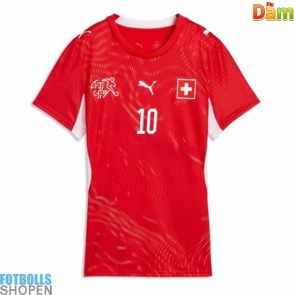 Billiga Schweiz Granit Xhaka #10 Hemmatröja Dam VM 2026 Kortärmad